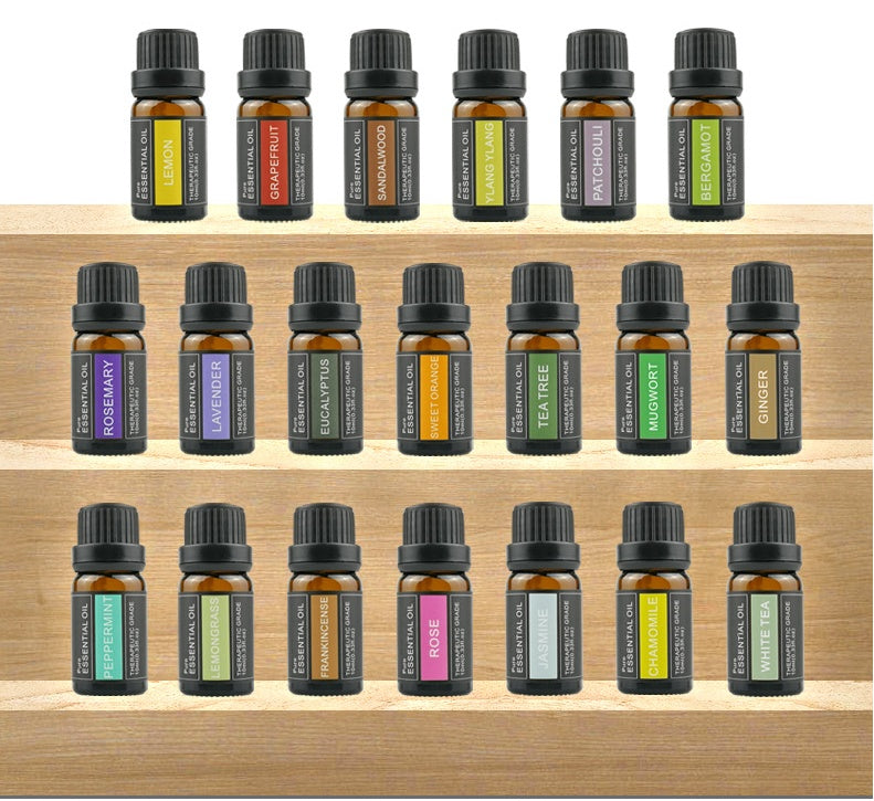 Aromatherapy Fragrance Box: Essential Oil Set - Single Plant Distilled Oils (10ml)