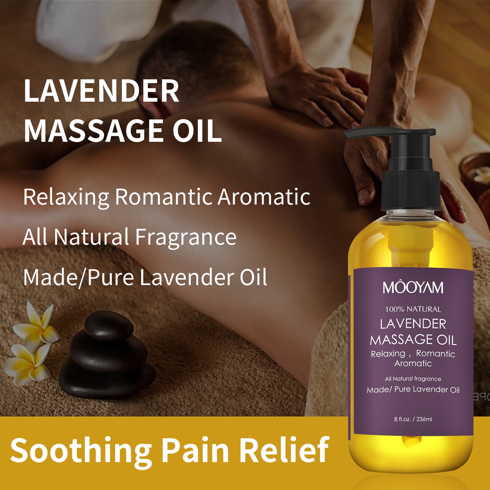 Natural Herbal Massage Oil - Lavender Body Treatment