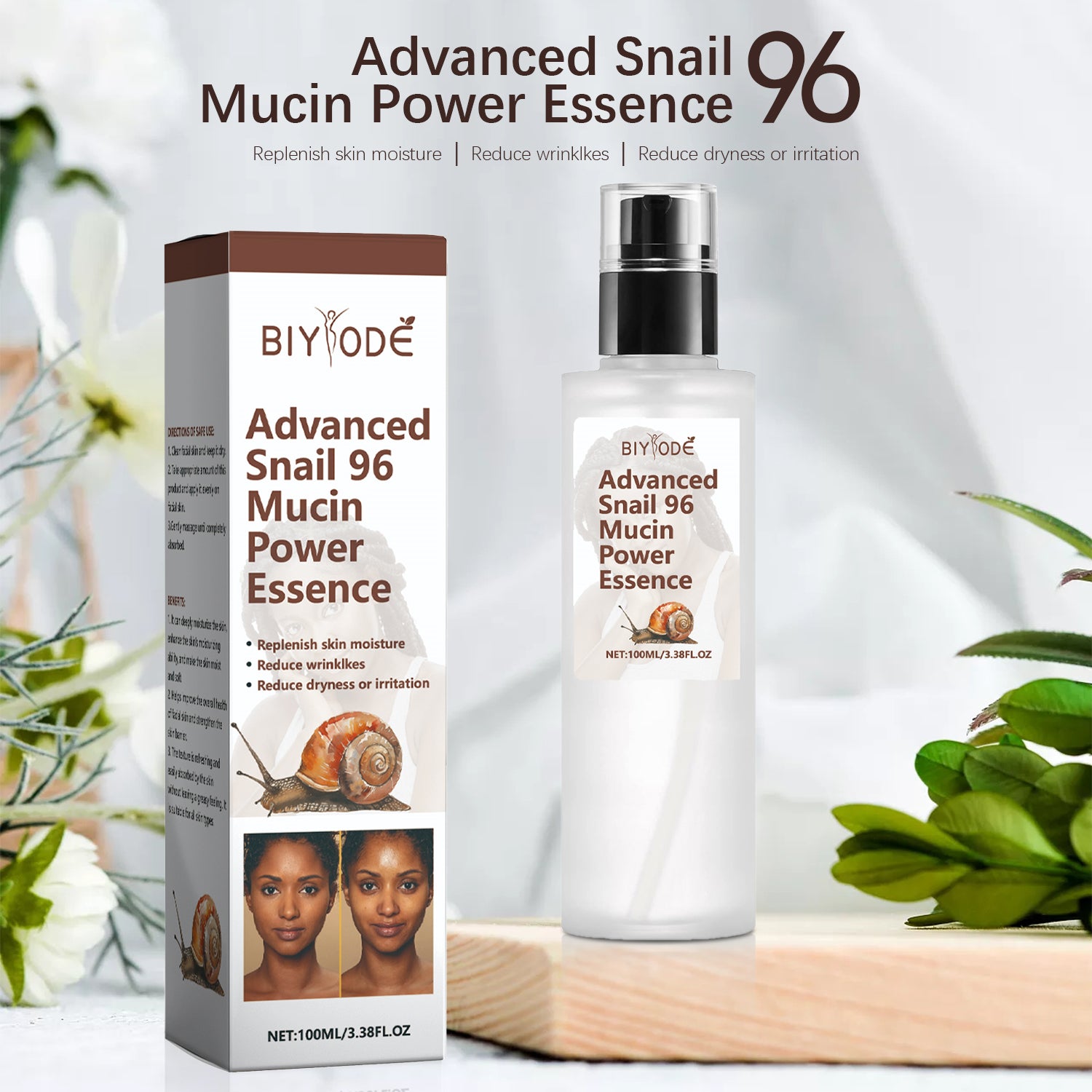 Advanced Snail 96 Mucin Essence - Organic Vitamin C Face Serum