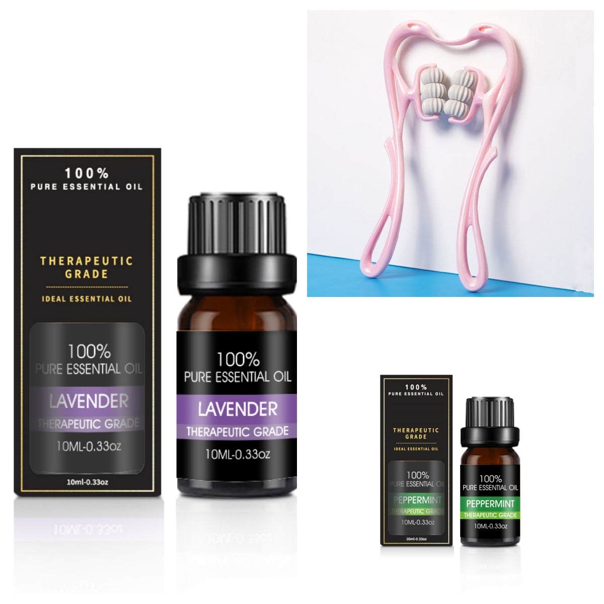 Organic Essential Oils Set - Natural Therapeutic Grade Aromatherapy Kit