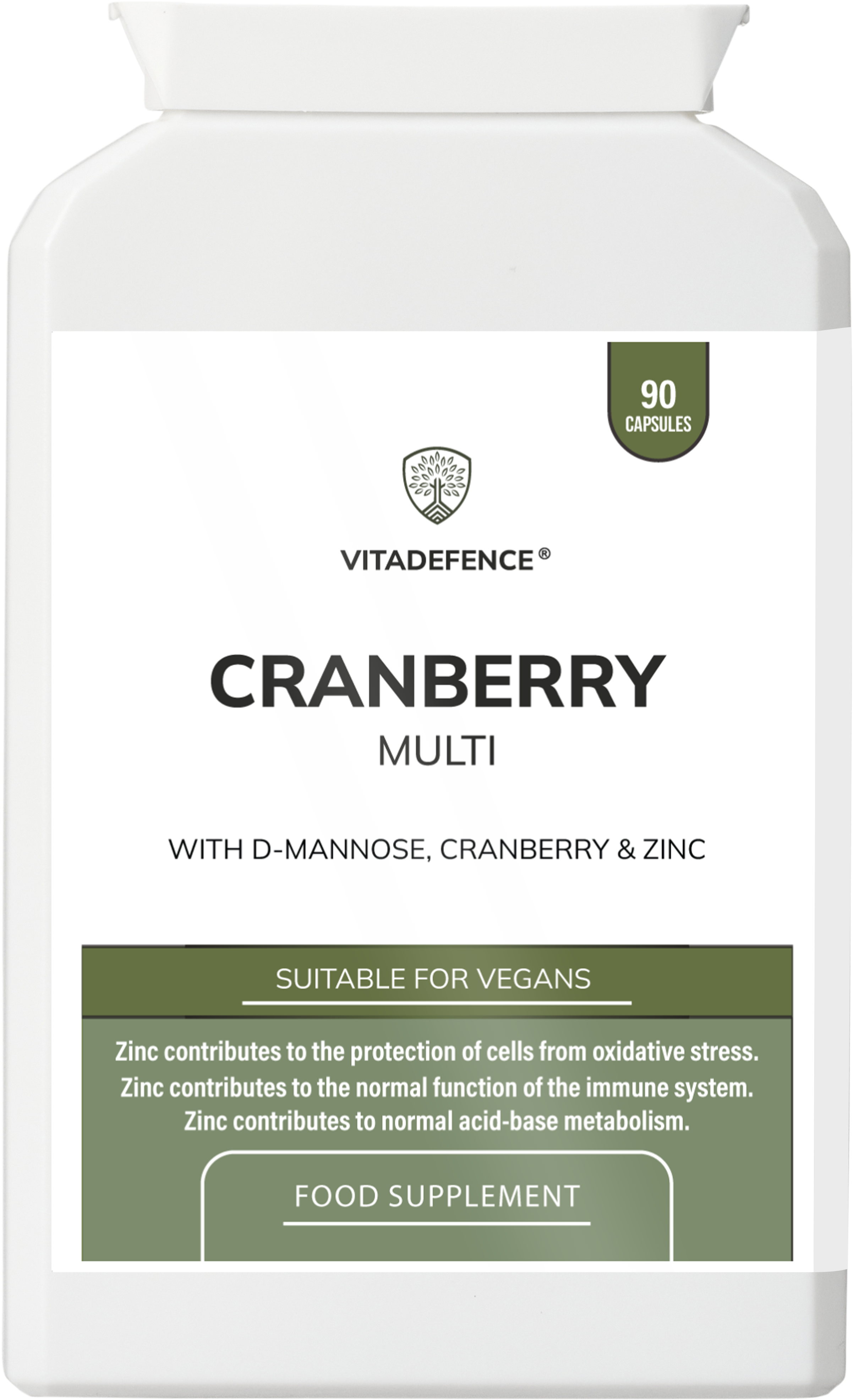 Cranberry Multi | With D-Mannose, Zinc & Botanicals – 90 Vegan Capsules