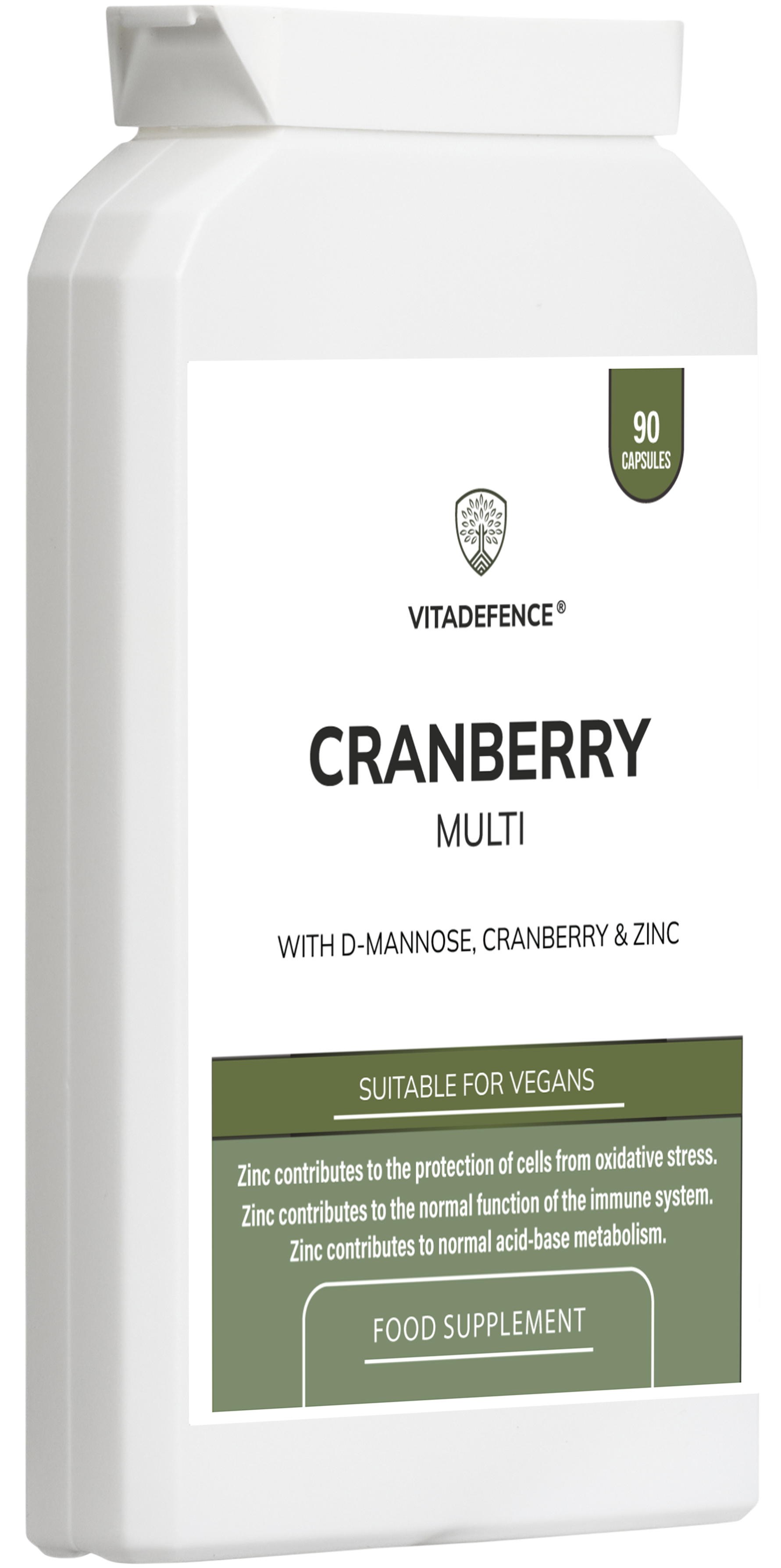 Cranberry Multi | With D-Mannose, Zinc & Botanicals – 90 Vegan Capsules