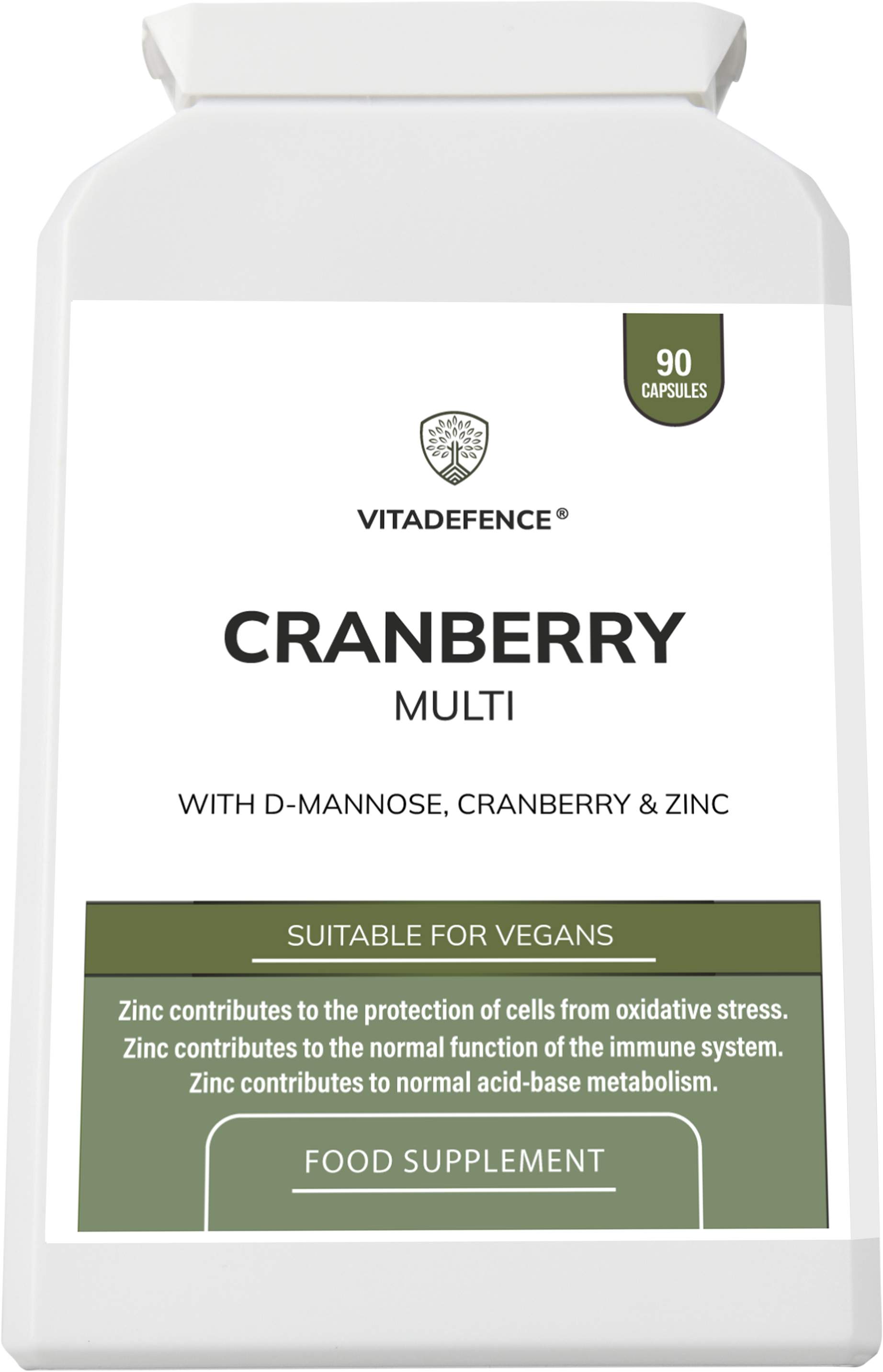 Cranberry Multi | With D-Mannose, Zinc & Botanicals – 90 Vegan Capsules