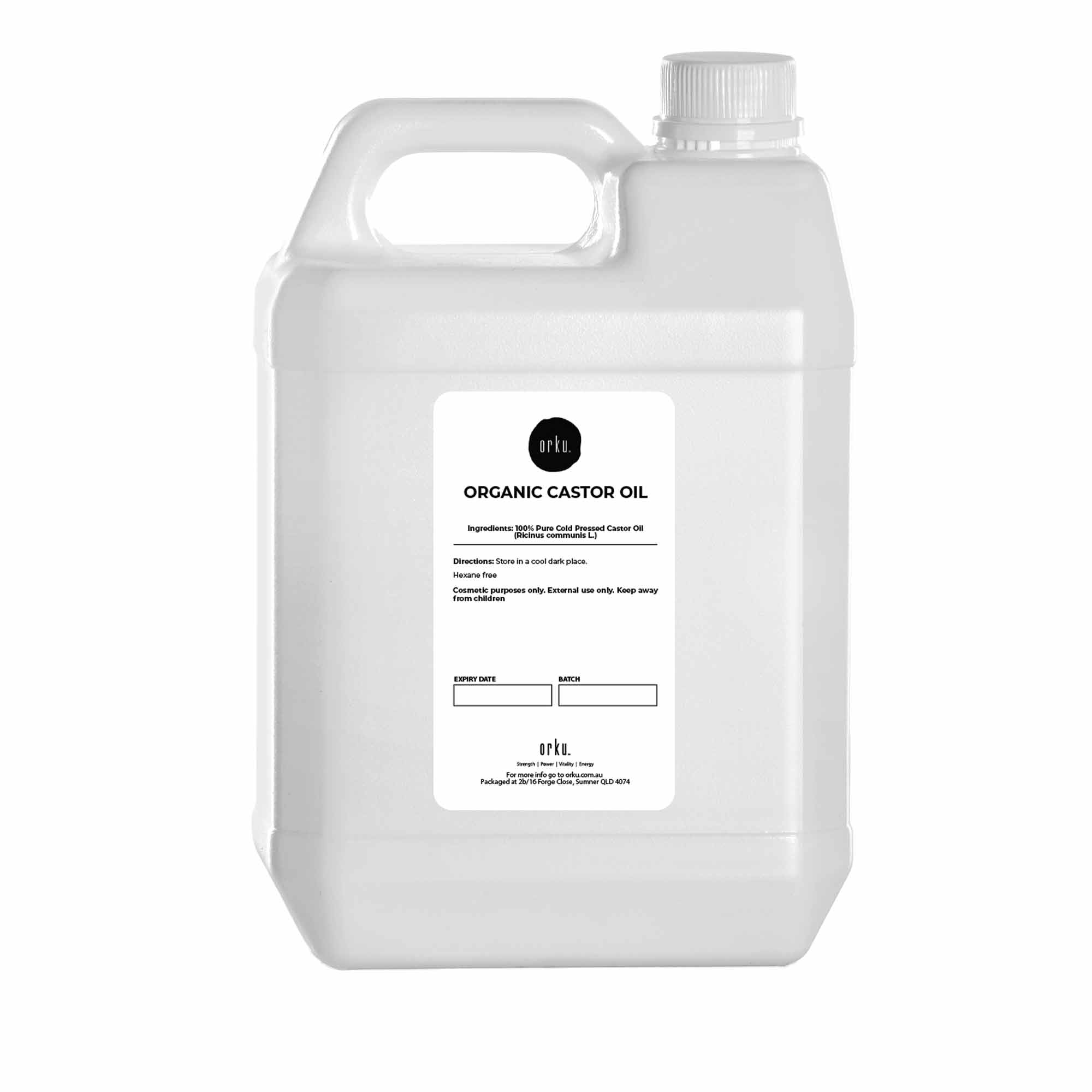 Orku Organic Castor Oil - Hexane Free Cold Pressed